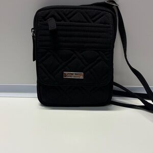 Vera Bradley Black Quilted Messenger Bag